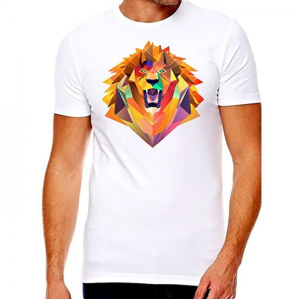 Men's Unisex Tee T shirt Hot Stamping Cartoon Graphic Prints Lion Plus Size Print Short Sleeve Casual Tops Cotton Basic Fashion