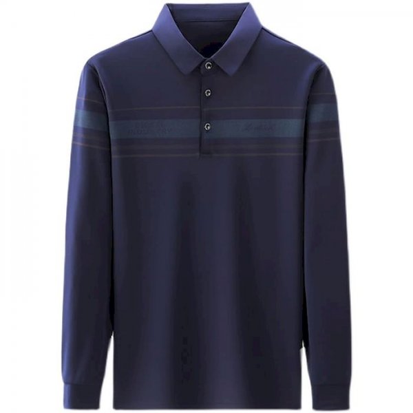 Men's Golf Shirt Other Prints Graphic Prints Long Sleeve Home Tops Fashion Classic Blue Black Navy Blue