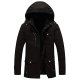 Men's Winter Thicken Cotton Parka Jacket With Removable Hood