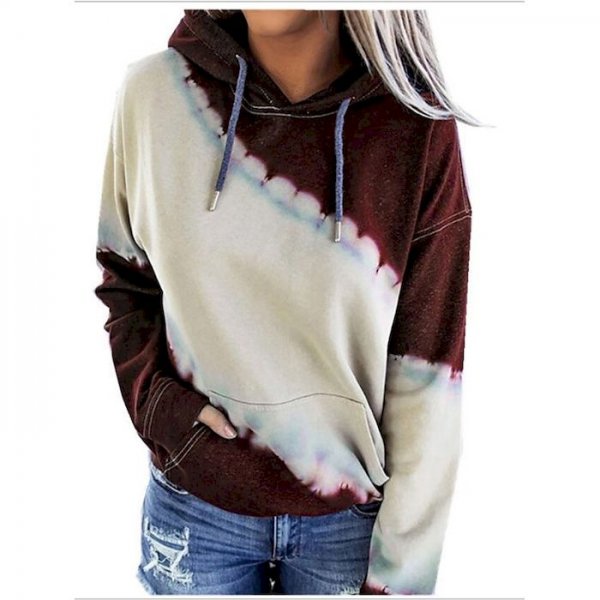 Women's Hoodie Sweatshirt Color Block Tie Dye Front Pocket Print Daily Sports Hot Stamping Sportswear Streetwear Hoodies Sweatsh